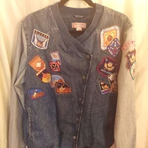 GUESS Original Bomber Women's XL Jean Jacket